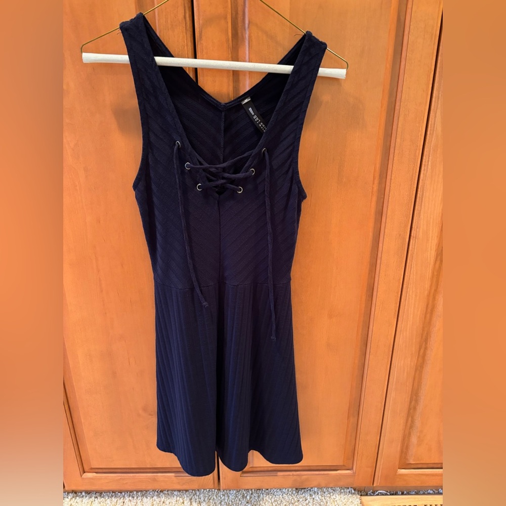 Lord & Taylor Midnight Blue Textured Dress